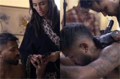 हार्दिक पांड्या ने गर्लफ्रेंड माहिका के लिए इस अंदाज में जताया प्यार, गर्दन के पीछे बनवाया 'M' अक्षर का टैटू