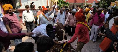 हर्षोल्लास पूर्वक मनाया गया गोवर्धन पूजा का पर्व ...200 से अधिक व्यंजन छत्तीसगढ़ी कलेवा का लगा भोग