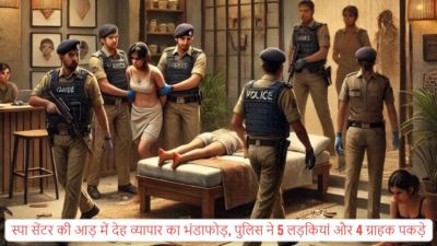 फिर स्पा सेंटर की आड़ में देह व्यापार का भंडाफोड़, पुलिस ने 5 लड़कियां और 4 ग्राहक पकड़े