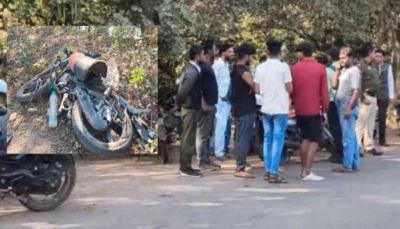 BREAKING : तेज रफ्तार हाइवा की टक्कर से बाइक सवार युवक &ndash; युवती की मौत, एक युवती की हालत गंभीर