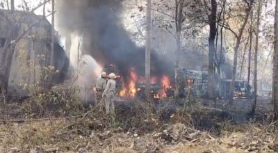 CG : मेडिकल कॉलेज परिसर में लगी भीषण आग, मची अफरा-तफरी