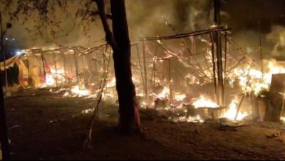 Breaking : नवरात्रि से पहले घटारानी मंदिर में मची तबाही, भीषण आग में 9 दुकानें खाक