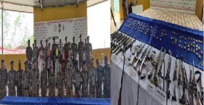 पूना मारगेम से मिली सफलता, 5 माओवादी कैडरों ने हथियार समेत किया सरेंडर, सभी पर था इतने लाख का इनाम