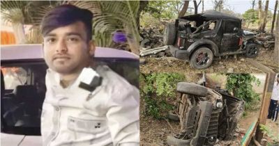 तेज रफ्तार थार दुर्घटनाग्रस्त, सवार एक युवक की मौत, दो घायल