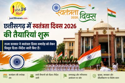 छत्तीसगढ़ में स्वतंत्रता दिवस 2026 की तैयारियां शुरू,राज्य शासन ने जारी किए शिक्षण संस्थानों के लिए अन्य महत्वपूर्ण निर्देश छत्तीसगढ़ में स्वतंत्रता दिवस 2026 की तैयारियां शुरू,राज्य शासन ने जारी किए शिक्षण संस्थानों के लिए अन्य महत्वपूर्ण निर्देश