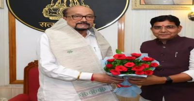 BREAKING NEWS : राज्यपाल रमेन डेका से उच्च शिक्षा मंत्री टंक राम वर्मा की सौजन्य भेंट