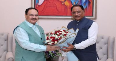 मुख्यमंत्री विष्णु देव साय ने केंद्रीय स्वास्थ्य मंत्री जे.पी. नड्डा से की सौजन्य भेंट