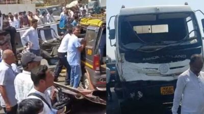 ACCIDENT:-वैन और सीमेंट मिक्सर गाड़ी की जोरदार टक्कर, 11 लोगों की मौत, दो घायल
